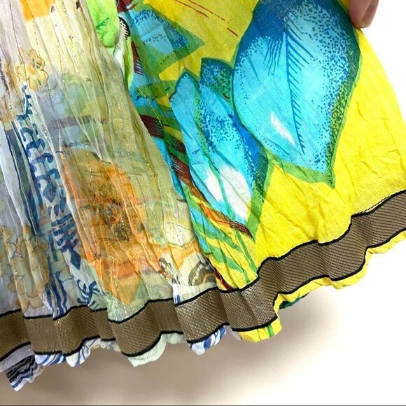 Soft Surroundings maxi yellow bohemian skirt Size XS - Picture 3 of 9